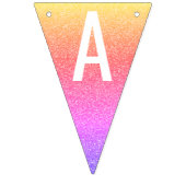 Pastel Regenboog Sparkle Glitter Design Customize Vlaggetjes (Derde vlag)