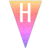 Pastel Regenboog Sparkle Glitter Design Customize Vlaggetjes (Tweede vlag)