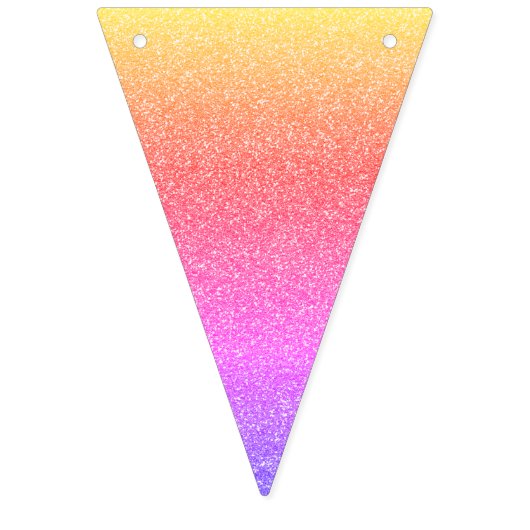 Pastel Regenboog Sparkle Glitter Design Customize Vlaggetjes (Eerste vlag)