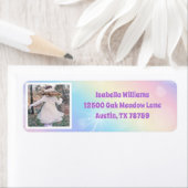 pastel Regenboog Sparkle Kinder Foto Etiket (Insitu)