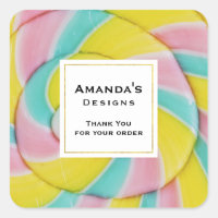 Pastel regenboog spiraal Snoep dank u business