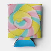 Pastel regenboog spiraal Snoep foto Blikjeskoeler (Voorkant)