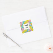 Pastel regenboog spiraal Snoep foto dank u Vierkante Sticker (Envelop)