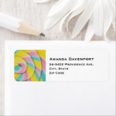 Pastel regenboog spiraal Snoep foto Etiket (Insitu)