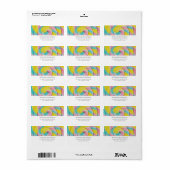 Pastel regenboog spiraal Snoep foto Etiket (Full Sheet)