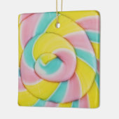 Pastel regenboog spiraal Snoep foto Keramisch Ornament (Links)