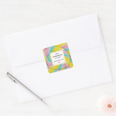Pastel regenboog spiraal Snoep foto keuken Vierkante Sticker (Envelop)