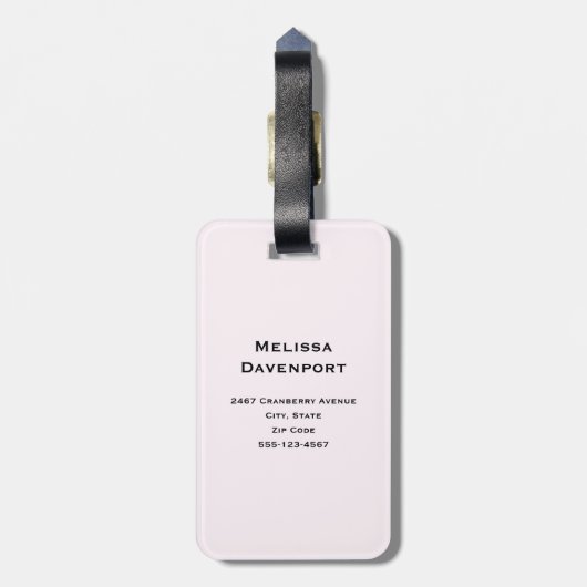 Pastel regenboog spiraal Snoep foto Monogram Bagagelabel (Achterkant verticaal)