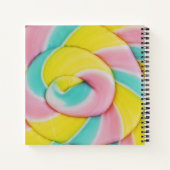 Pastel regenboog spiraal Snoep foto Monogram Notitieboek (Achterkant)