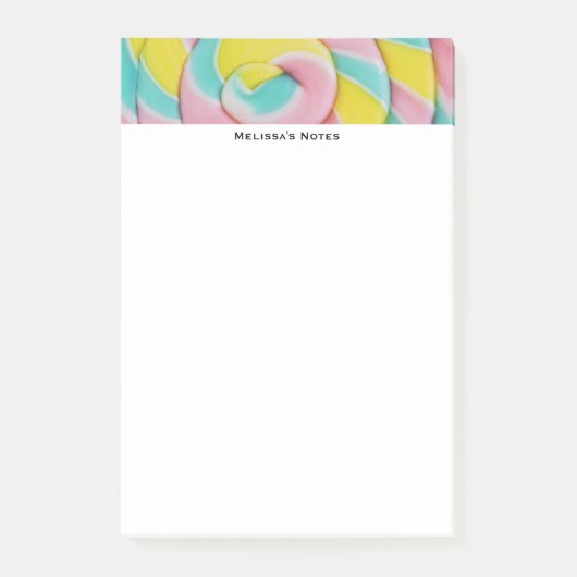 Pastel regenboog spiraal Snoep foto Post-it® Notes (Voorkant)