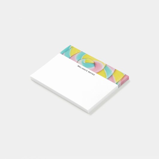 Pastel regenboog spiraal Snoep foto Post-it® Notes (Schuin)