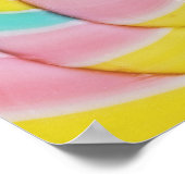 Pastel regenboog spiraal Snoep foto Poster (Hoek)