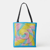 Pastel regenboog spiraal Snoep foto Tote Bag (Achterkant)
