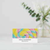 Pastel regenboog spiraal Snoep foto Visitekaartje (Staand voorkant)