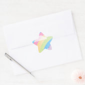 Pastel Regenboog Ster Sticker (Envelop)
