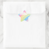 Pastel Regenboog Ster Sticker (Tas)