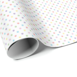 Pastel Regenboog Stippen voor Babyfeestjes  Cadeaupapier