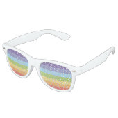Pastel regenboog strepen Gay Pride Retro Zonnebril (Gekanteld)