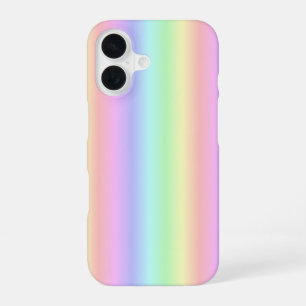 Pastel Regenboog Strepen - patroon iPhone 16 Hoesje