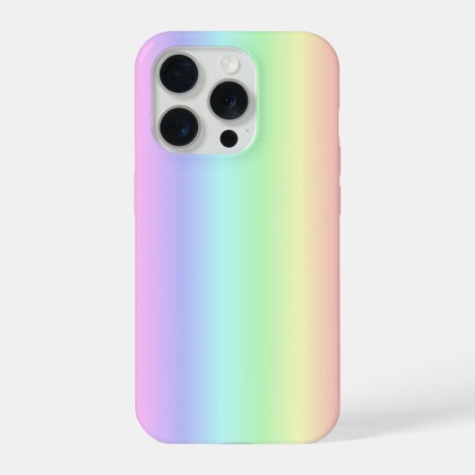 Pastel Regenboog Strepen - Patroon iPhone Hoesje (Achterkant)