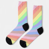 Pastel Regenboog Strepen Sokken (Links)