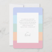 Pastel Regenboog Strepen Volle Foto Bedankt (Achterkant)