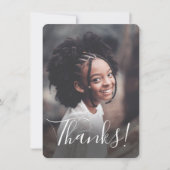 Pastel regenboog strepen volledige foto dank u bedankkaart (Voorkant)