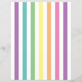 Pastel Regenboog Stripes Patroon Scrapbook Papier