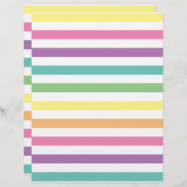 Pastel Regenboog Stripes Patroon Scrapbook Papier