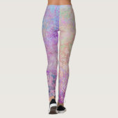 Pastel Regenboog Stropdas-Dye, Lente Zomer Leggings (Achterkant)