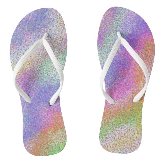 Pastel Regenboog Teenslippers (Voetbed)