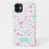 Pastel Regenboog Terrazzo Hoesje (Achterkant)
