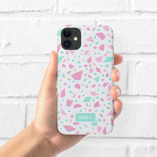 Pastel Regenboog Terrazzo Hoesje