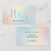 Pastel regenboog tinten visitekaartje (Voorkant / Achterkant)