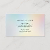 Pastel regenboog tinten visitekaartje (Achterkant)