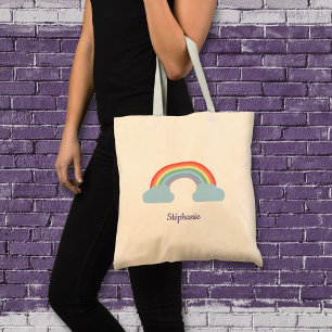 Pastel Regenboog Tote Bag