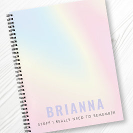 Pastel regenboog trendy moderne minimale foto notitieboek