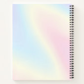 Pastel regenboog trendy moderne minimale foto notitieboek (Achterkant)