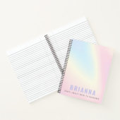 Pastel regenboog trendy moderne minimale foto notitieboek (Binnen)