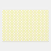 Pastel regenboog veer geel set van 3 inpakpapier vel (Voorkant 2)