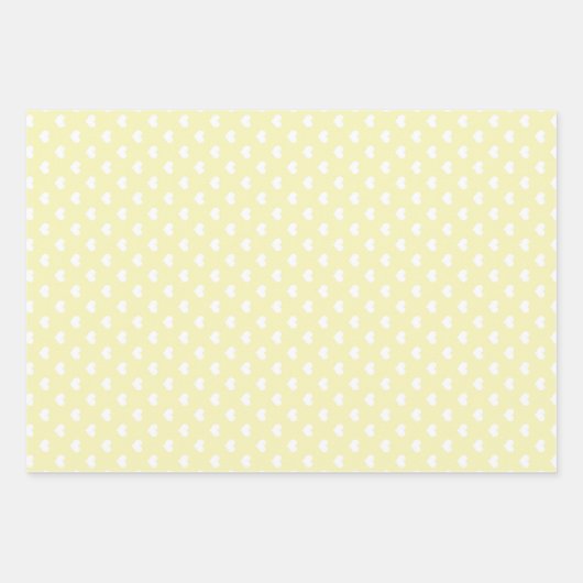 Pastel regenboog veer geel set van 3 inpakpapier vel (Voorkant 2)