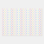 Pastel regenboog veer groen set van 3 inpakpapier vel (Voorkant 3)