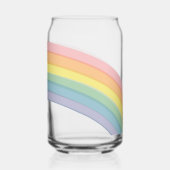 Pastel Regenboog Verjaardagsfeest Blikvorm Glas (Achterkant)