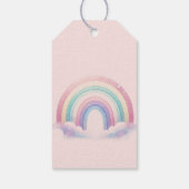 Pastel Regenboog Verjaardagsfeest Cadeaubon Cadeaulabel (Achterkant)