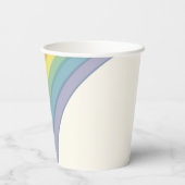 Pastel Regenboog Verjaardagsfeest Papieren Bekers (Achterkant)