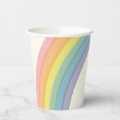 Pastel Regenboog Verjaardagsfeest Papieren Bekers (Links)