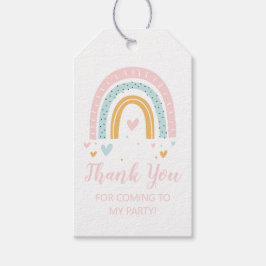 Pastel Regenboog Verjaardagsfeestje Bedankt Favor  Cadeaulabel