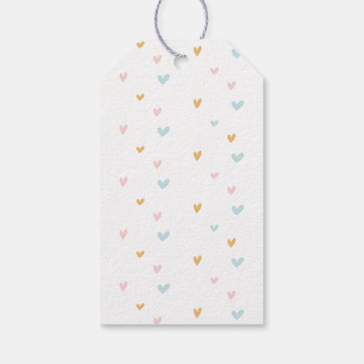 Pastel Regenboog Verjaardagsfeestje Bedankt Favor  Cadeaulabel (Achterkant)