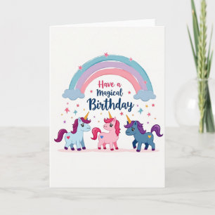 Pastel Regenboog Verjaardagskaart Kaart