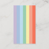 Pastel Regenboog Verticaal Visitekaartje (Achterkant)